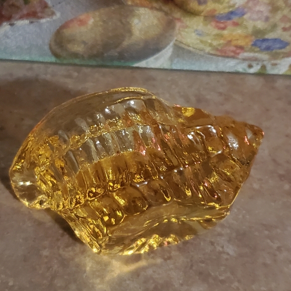 Stunning Recycled Glass Shell Votive Holder Signed Fire & Light Nautical Theme - Picture 5 of 8